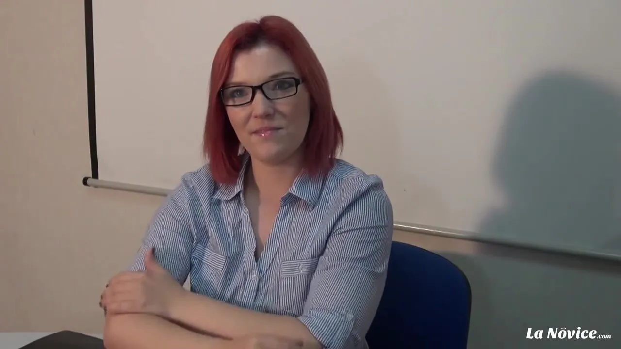 Dirty anal office fuck with inked French redhead Rose Romane La Novice